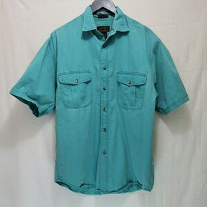 Vintage Eddie Bauer Rufton Twill Button Front Work Cotton Shirt L